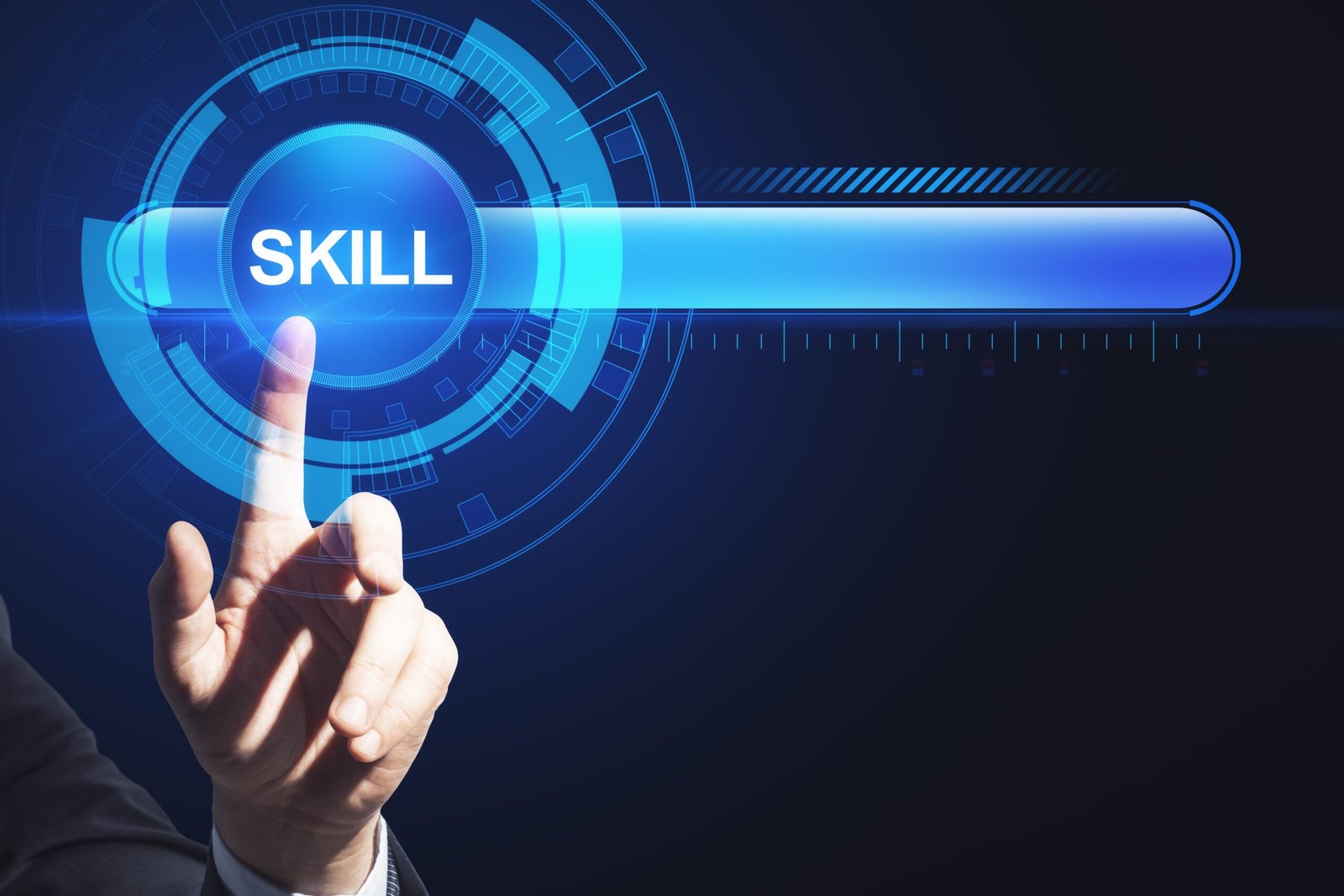 close up of man hand pointing at abstract glowing 2026 01 11 08 36 33 utc